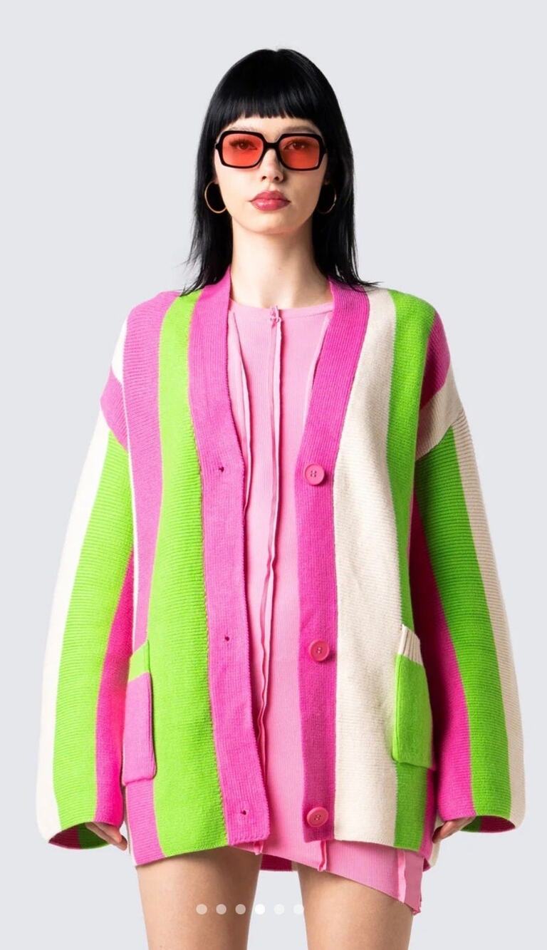 Finesse- Abbie Multi Striped Cardigan